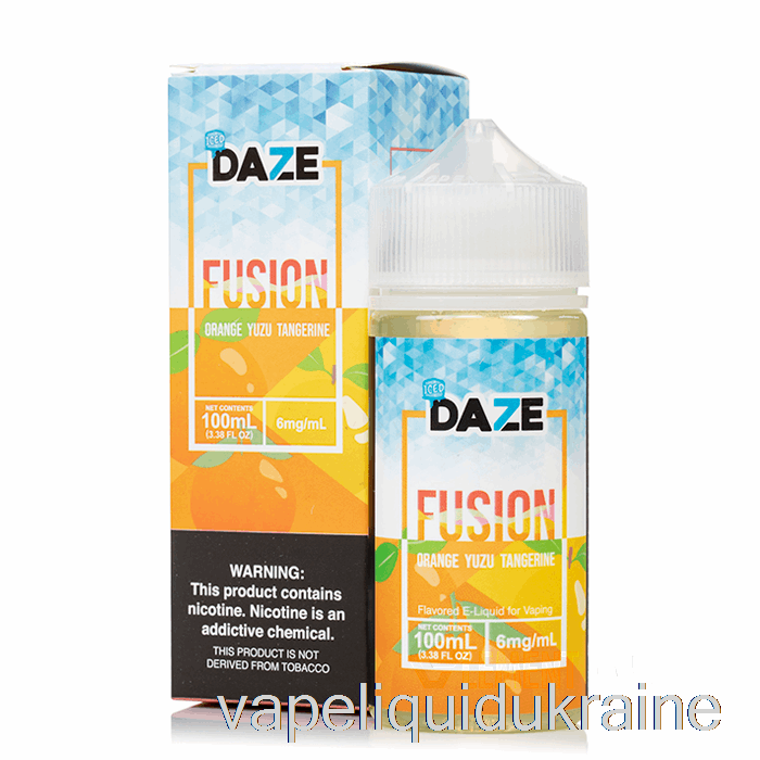 Vape Liquid Ukraine ICED Orange Yuzu Tangerine - 7 Daze Fusion - 100mL 0mg